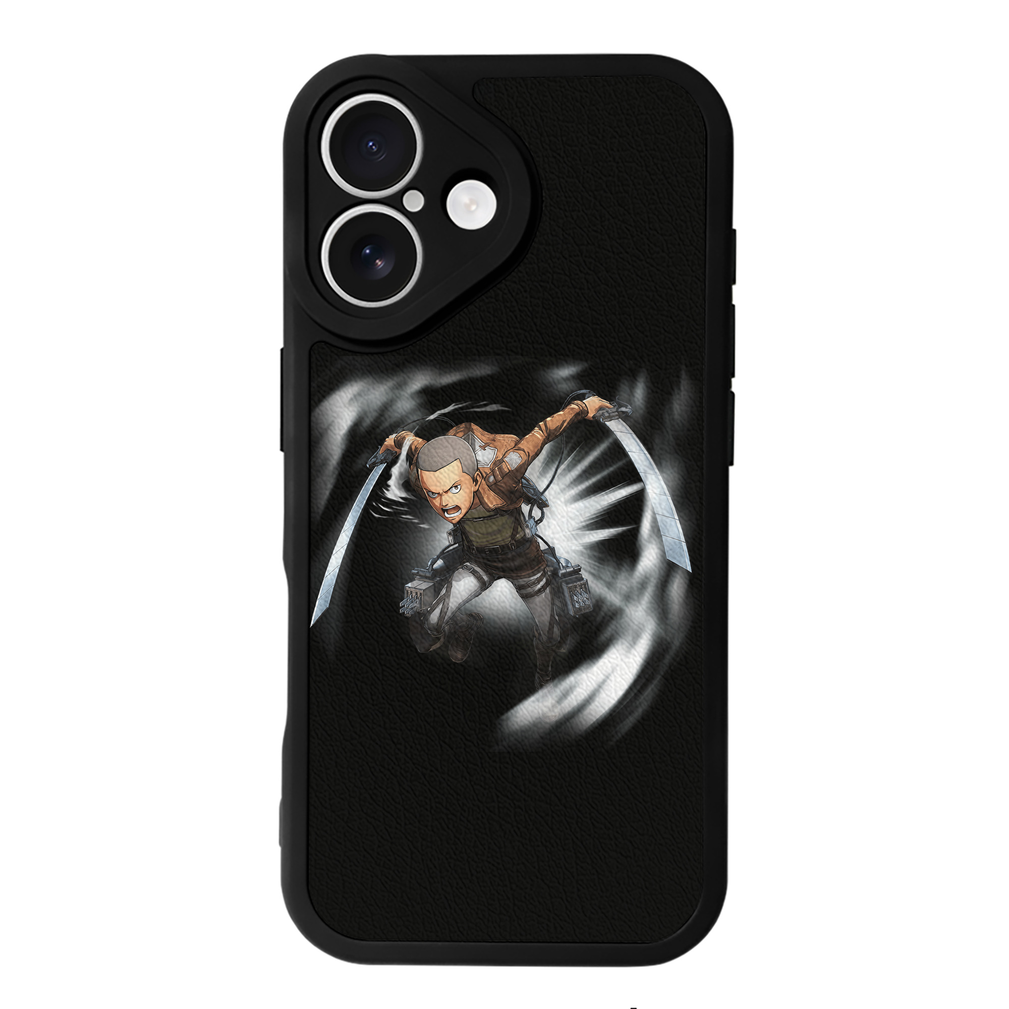 （画像用） 進撃の巨人 コニー·スプリンガー Attack on Titan Connie Springer 【iPhone 16シリーズ対応】シリコンスマホケース（レザー調） 材質：シリコン
